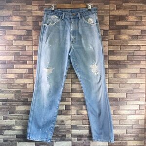 Pre Owned Mens Distressed Wrangler Jeans Size 30x30